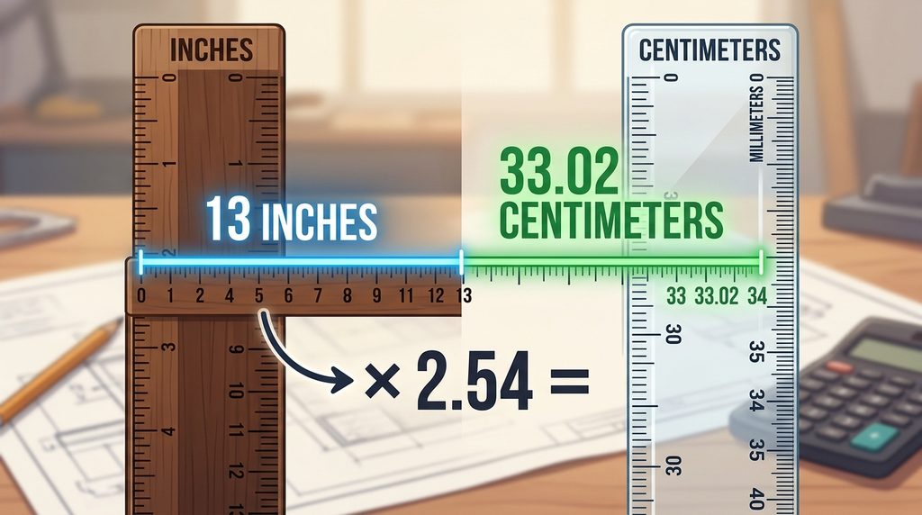 13 Inches in Centimeters?