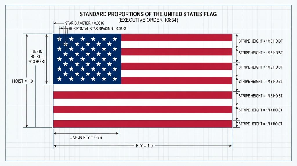 Standard Dimensions Of The US Flag