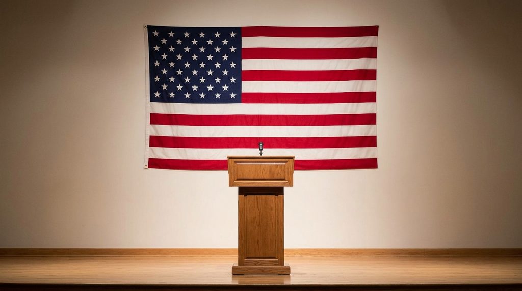 American Flag Indoors