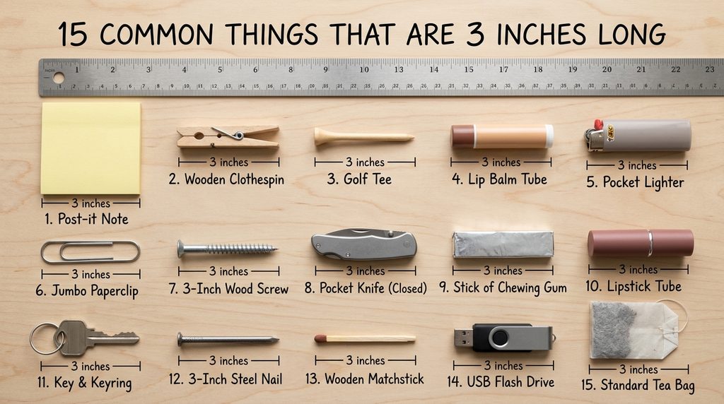 15 Common Things That Are 3 Inches Long