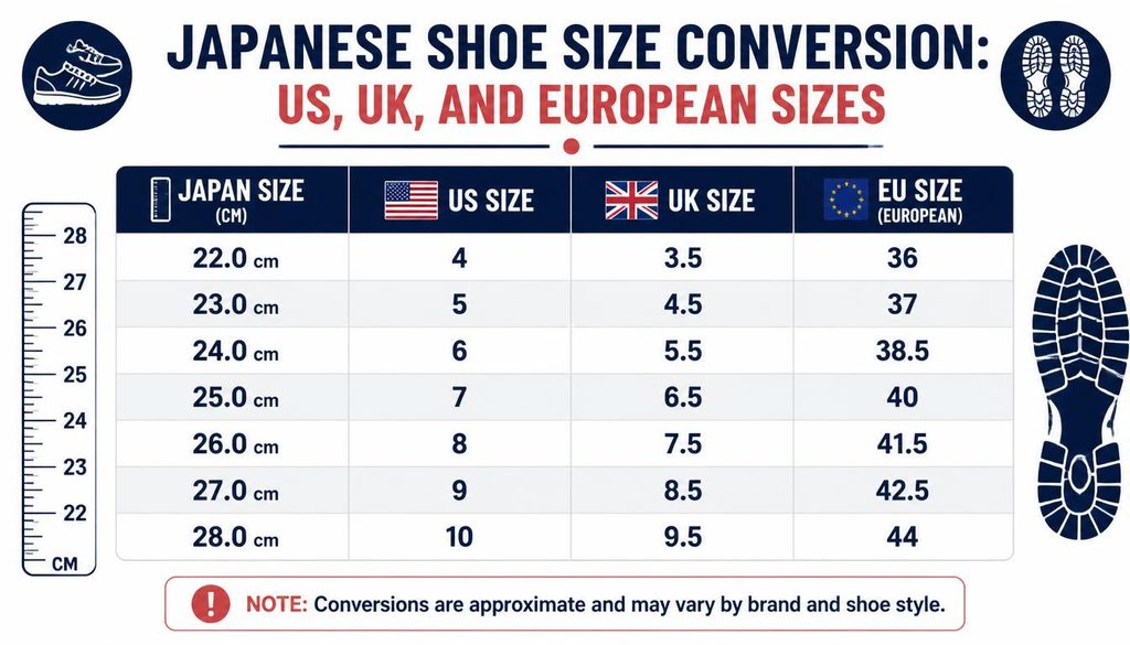 Japanese Shoe Size Conversion:
