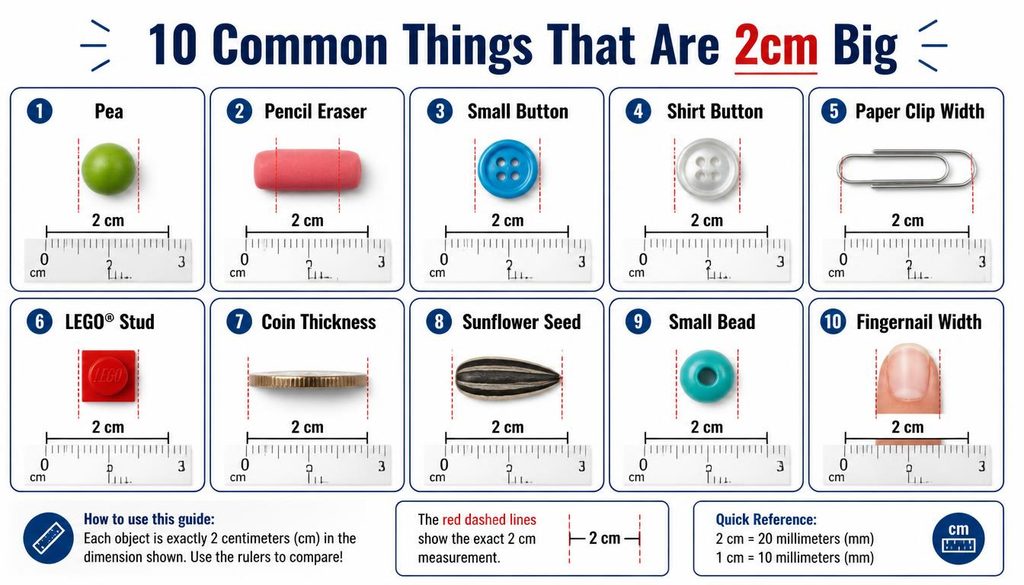 10 Common Things That Are 2cm Big